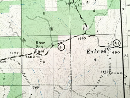 Antique Manes NE, Missouri 1941 US Geological Survey Topographic Map – Laclede, Texas, Wright County, Lynchburg, Mingsville, Embree, MO