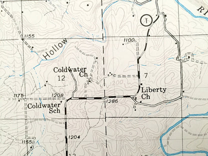 Antique Manes NW, Missouri 1941 US Geological Survey Topographic Map – Laclede, Wright County, Competition, Jerktail, St George, MO