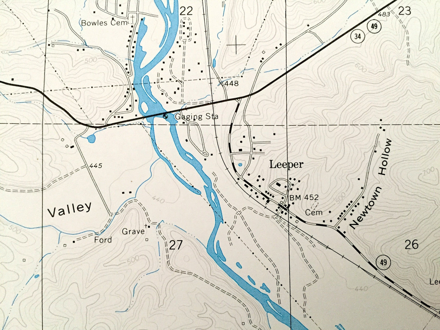 Antique Mill Spring, Missouri 1968 US Geological Survey Topographic Map – Wayne, Carter County, Leeper, Mark Twain National Forest, MO