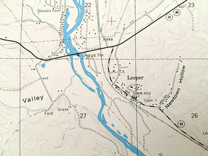 Antique Mill Spring, Missouri 1968 US Geological Survey Topographic Map – Wayne, Carter County, Leeper, Mark Twain National Forest, MO