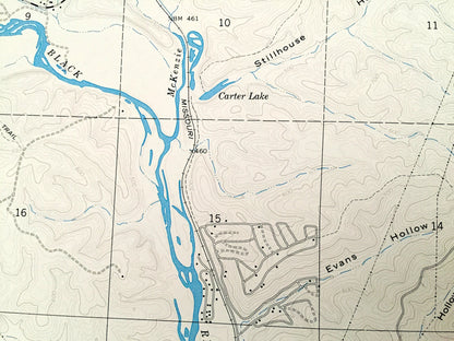Antique Mill Spring, Missouri 1968 US Geological Survey Topographic Map – Wayne, Carter County, Leeper, Mark Twain National Forest, MO