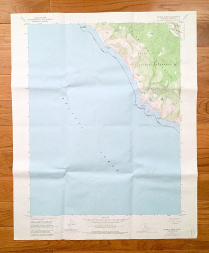 Antique Double Point, California 1954 US Geological Survey Topographic Map – Marin County, Point Reyes National Seashore, State Park, CA
