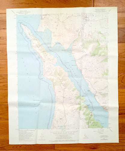 Antique Tomales Bay, California 1954 US Geological Survey Topographic Map – Marin County, Inverness Ridge, Point Reyes National Seashore CA
