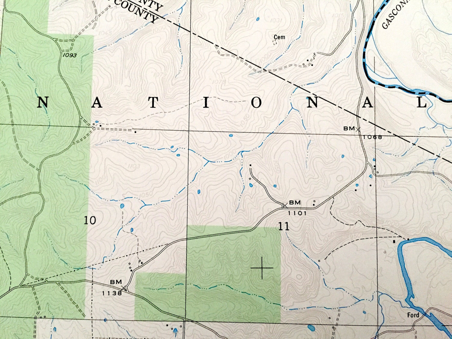 Antique Brownfield, Missouri 1954 US Geological Survey Topographic Map – Pulaski, Laclede County, Mark Twain National Forest, Adam Ford, MO