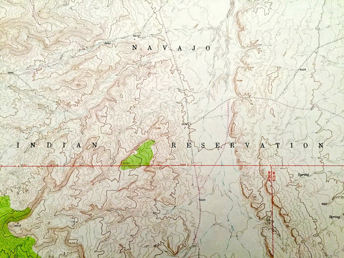 Antique Sand Spring, New Mexico 1966 US Geological Survey Topographic Map – Catron County, Navajo Indian Reservation Shiprock Wash Desert NM