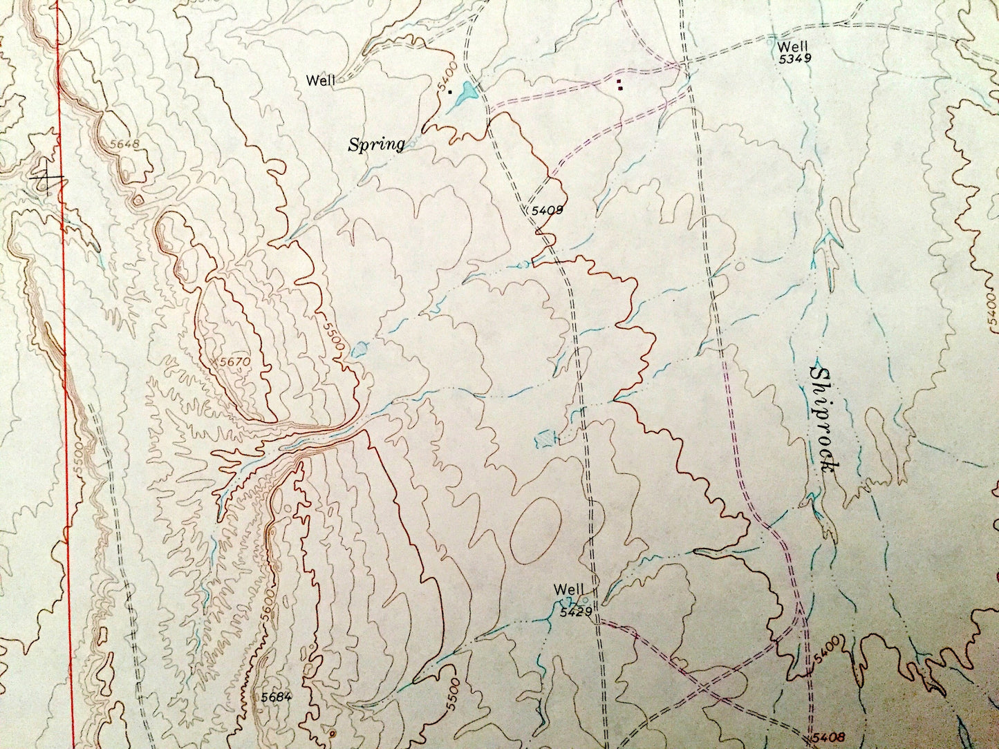 Antique Sand Spring, New Mexico 1966 US Geological Survey Topographic Map – Catron County, Navajo Indian Reservation Shiprock Wash Desert NM