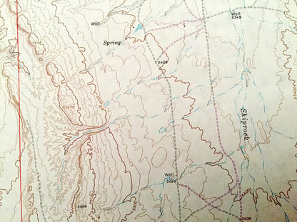 Antique Sand Spring, New Mexico 1966 US Geological Survey Topographic Map – Catron County, Navajo Indian Reservation Shiprock Wash Desert NM