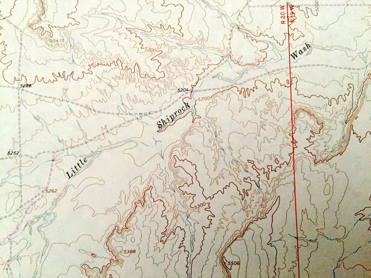 Antique Sand Spring, New Mexico 1966 US Geological Survey Topographic Map – Catron County, Navajo Indian Reservation Shiprock Wash Desert NM