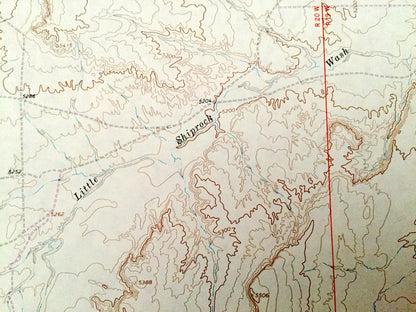 Antique Sand Spring, New Mexico 1966 US Geological Survey Topographic Map – Catron County, Navajo Indian Reservation Shiprock Wash Desert NM