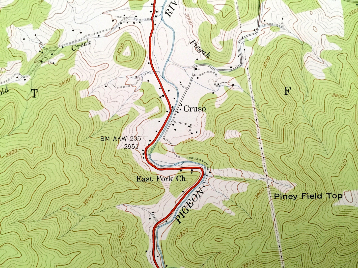 Antique Cruso, North Carolina 1941 US Geological Survey Topographic Map – Transylvania, Buncombe, Haywood County, Beaverdam, Boyd, NC