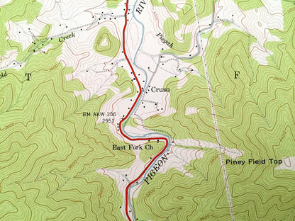 Antique Cruso, North Carolina 1941 US Geological Survey Topographic Map – Transylvania, Buncombe, Haywood County, Beaverdam, Boyd, NC