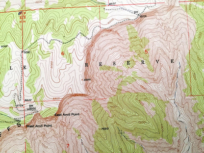 Antique Anvil Points, Colorado 1952 US Geological Survey Topographic Map – Garfield County, Lacy, Naval Oil Shale Reserve, Creek, Gulch, CO