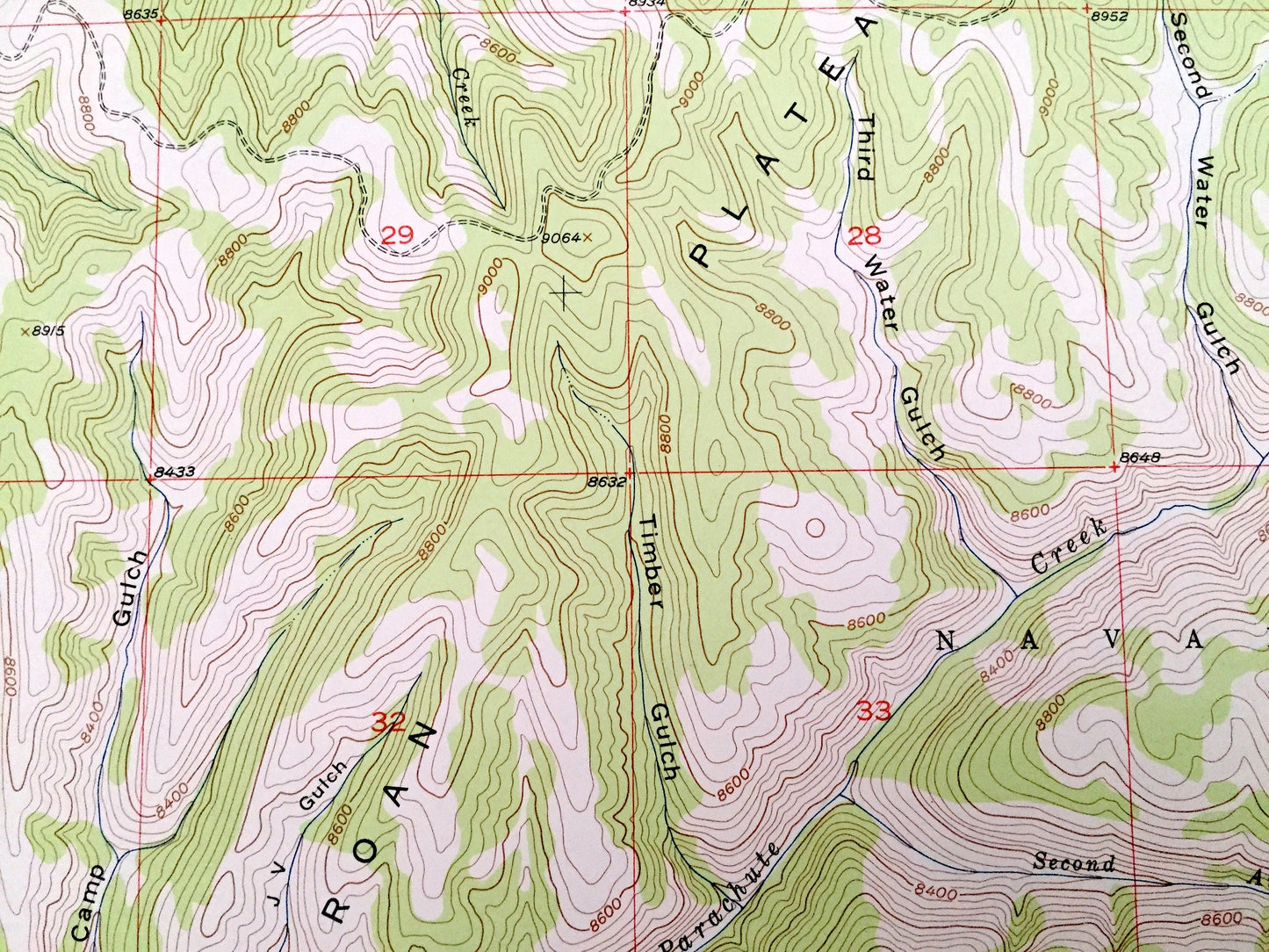 Antique Anvil Points, Colorado 1952 US Geological Survey Topographic Map – Garfield County, Lacy, Naval Oil Shale Reserve, Creek, Gulch, CO