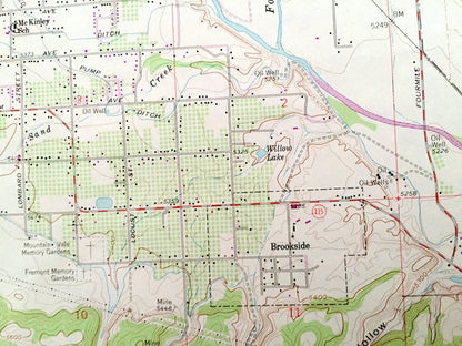 Antique Canon City, Colorado 1959 US Geological Survey Topographic Map – Fremont County, Lincoln Park, Florence, Orchard Park, Brookside, CO