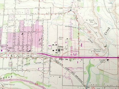 Antique Canon City, Colorado 1959 US Geological Survey Topographic Map – Fremont County, Lincoln Park, Florence, Orchard Park, Brookside, CO