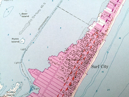 Antique Ship Bottom, New Jersey 1952 US Geological Survey Topographic Map – Ocean County, Union, Stafford, Beach View, Barnegat, Bay Side NJ