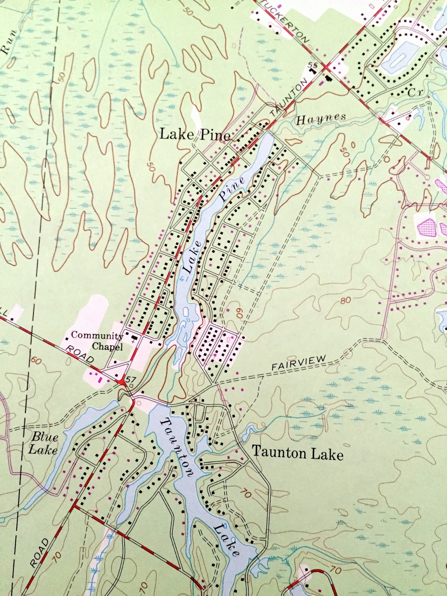 Antique Medford Lakes, New Jersey 1967 US Geological Survey Topographic Map – Camden, Burlington County, Evesham, Southampton, Tabernacle NJ