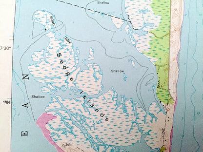 Antique Barnegat Light, New Jersey 1953 US Geological Survey Topographic Map – Ocean County, Lacey, Ocean, Long Beach, Berkeley, Shore, NJ