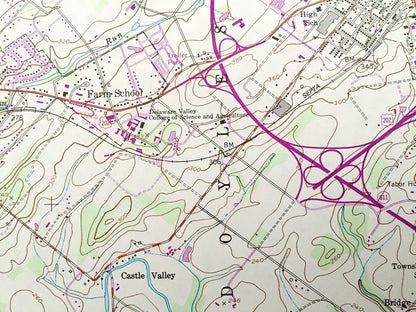 Antique Doylestown, Pennsylvania 1953 US Geological Survey Topographic Map – Montgomery, Bucks County, Hilltown, Montgomery, Warrington, PA