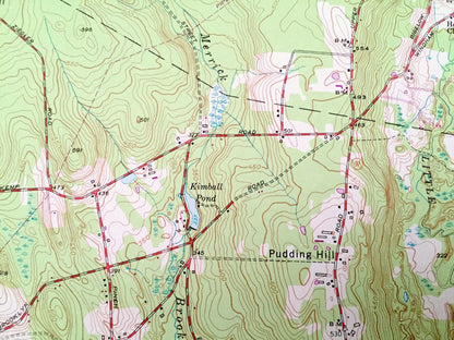 Antique Scotland, Connecticut 1953 US Geological Survey Topographic Map– Windham, New London County, Chaplin, Hampton, Canterbury, Lisbon CT