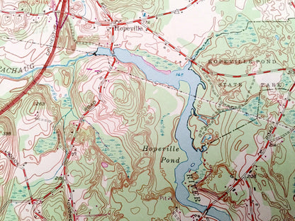 Antique Jewett City, Connecticut 1953 US Geological Survey Topographic Map – New London County, Griswold, Preston, North Stonington, CT