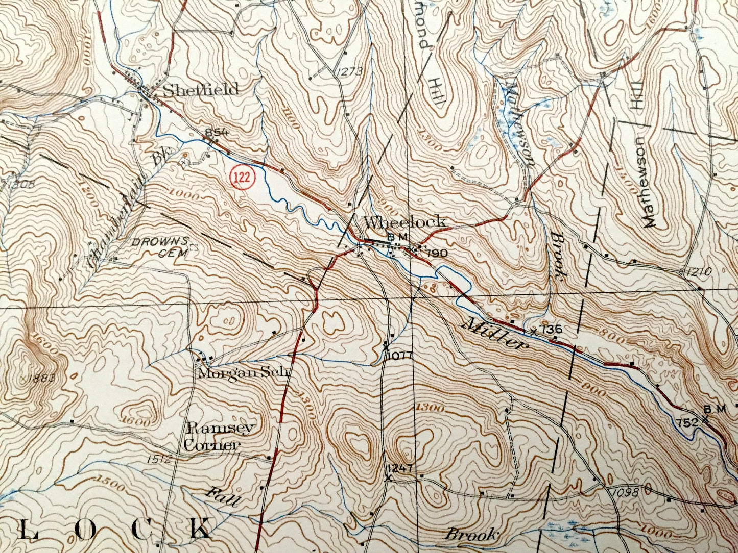 Antique Lyndonville, Vermont 1951 US Geological Survey Topographic Map – Caledonia Orleans County Barton Sheffield Sutton Wheelock Lyndon VT