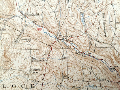 Antique Lyndonville, Vermont 1951 US Geological Survey Topographic Map – Caledonia Orleans County Barton Sheffield Sutton Wheelock Lyndon VT