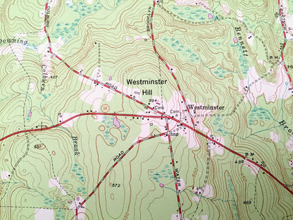 Antique Scotland, Connecticut 1953 US Geological Survey Topographic Map– Windham, New London County, Chaplin, Hampton, Canterbury, Lisbon CT