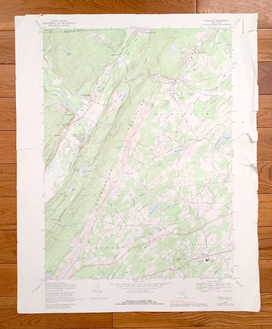 Antique Otisville, New York 1969 US Geological Survey Topographic Map – Sullivan, Orange County, Deer Park, Mount Hope, Greenville, NY