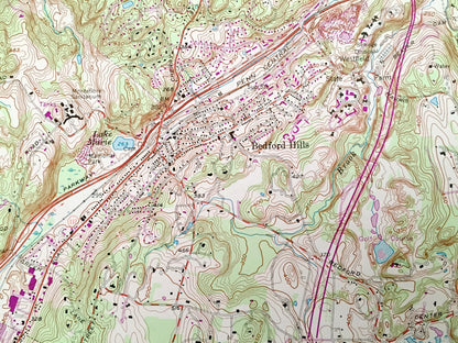 Antique Mount Kisco, New York 1955 US Geological Survey Topographic Map – Westchester County, New Castle NY, Fairfield County, Greenwich, CT