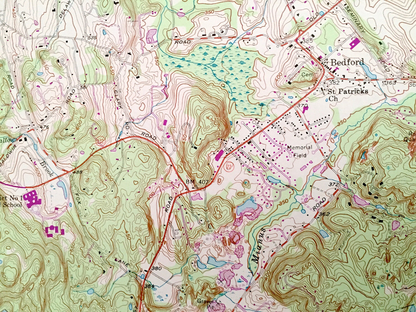 Antique Mount Kisco, New York 1955 US Geological Survey Topographic Map – Westchester County, New Castle NY, Fairfield County, Greenwich, CT
