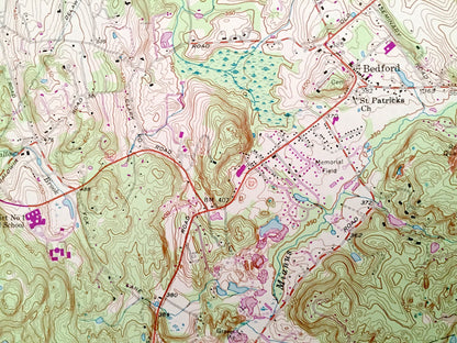 Antique Mount Kisco, New York 1955 US Geological Survey Topographic Map – Westchester County, New Castle NY, Fairfield County, Greenwich, CT
