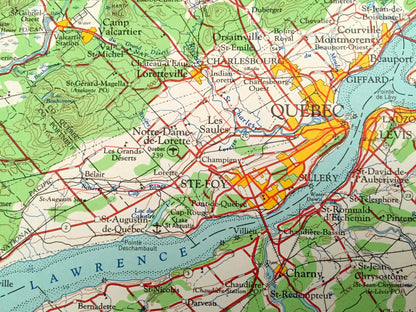 Antique Quebec, Canada 1962 US Geological Survey Topographic Map – Charlesbough, Orsainville, Giffard, Beauport, Victoriaville, Loretteville