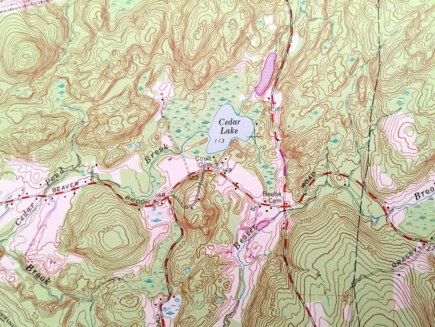 Antique Hamburg, Connecticut 1961 US Geological Survey Topographic Map – Middlesex, New London County, Salem, Lyme, East Haddam, CT