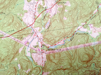 Antique Hamburg, Connecticut 1961 US Geological Survey Topographic Map – Middlesex, New London County, Salem, Lyme, East Haddam, CT
