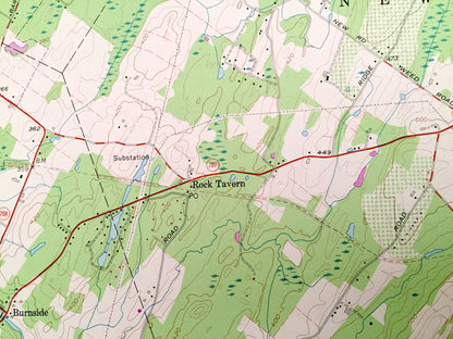 Antique Maybrook, New York 1957 US Geological Survey Topographic Map – Orange County, Montgomery, New Windsor, Blooming Grove, Neelytown, NY