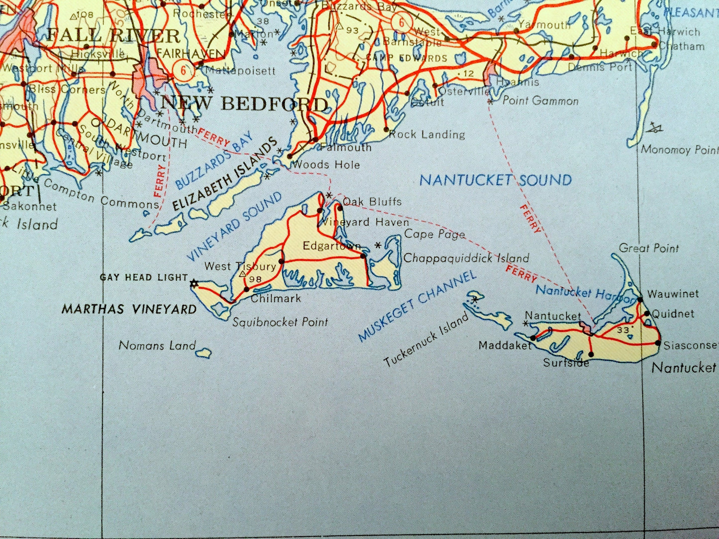 Antique Boston, Massachusetts 1969 US Geological Survey Topographic Map – Cambridge, Somerville, Worcester, Providence, Cape Cod Newport MA