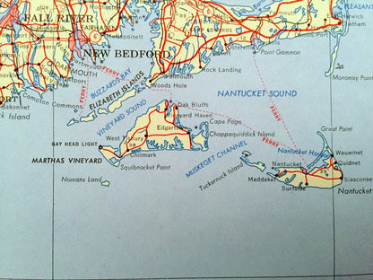 Antique Boston, Massachusetts 1969 US Geological Survey Topographic Map – Cambridge, Somerville, Worcester, Providence, Cape Cod Newport MA