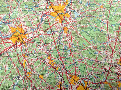 Antique Boston, Massachusetts 1956 US Geological Survey Topographic Map – Cambridge, Newton, Cape Cod, Brookline, Quincy, Revere, Salem, MA