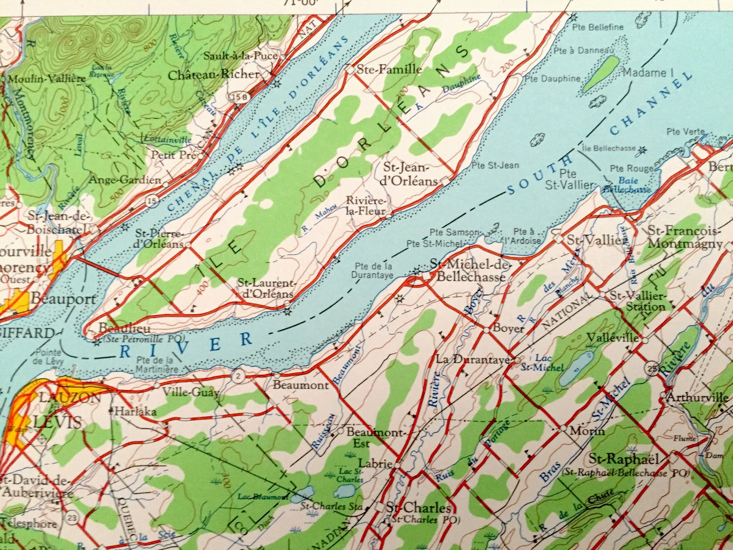 Antique Quebec, Canada 1962 US Geological Survey Topographic Map – Charlesbough, Orsainville, Giffard, Beauport, Victoriaville, Loretteville