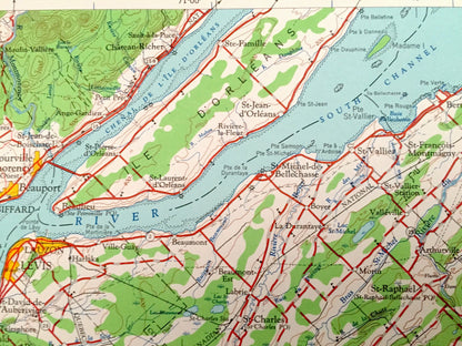 Antique Quebec, Canada 1962 US Geological Survey Topographic Map – Charlesbough, Orsainville, Giffard, Beauport, Victoriaville, Loretteville
