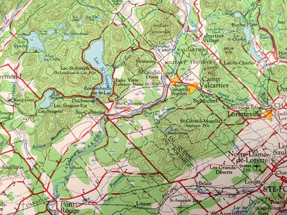 Antique Quebec, Canada 1962 US Geological Survey Topographic Map – Charlesbough, Orsainville, Giffard, Beauport, Victoriaville, Loretteville