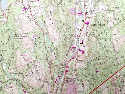 Antique Norwalk North, Connecticut 1960 US Geological Survey Topographic Map – Fairfield County, New Canaan CT, Westchester County, NY