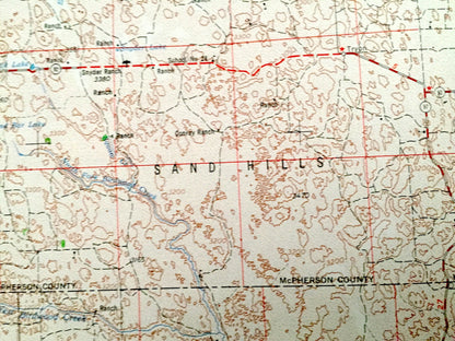 Antique North Platte, Nebraska 1954 US Geological Survey Topographic Map – Sutherland, Ogallala, Paxton, Hershey, Maxwell Brady Stapleton NE