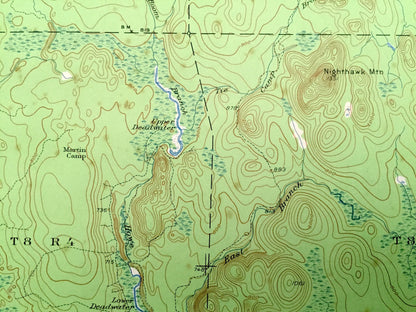 Antique Howe Brook, Maine 1954 US Geological Survey Topographic Map – Hammond, St Croix Lake, Nine Lake, Scott Pond, Aroostook County, ME