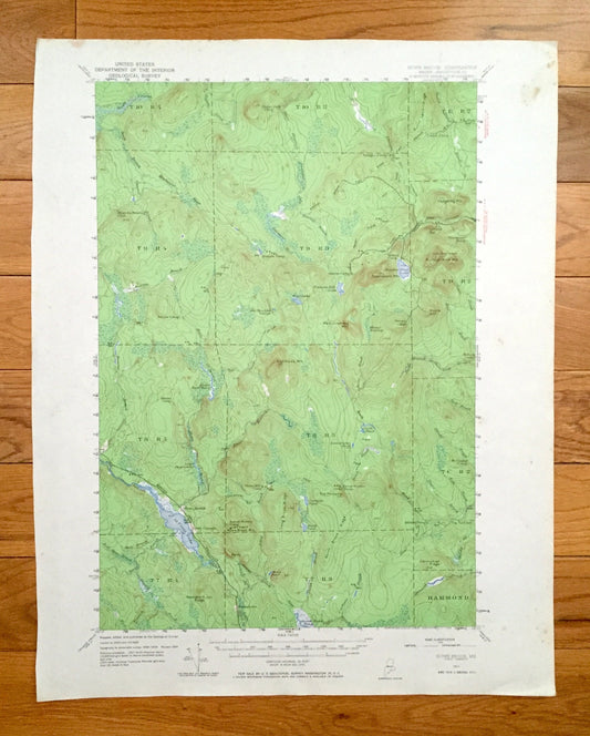 Antique Howe Brook, Maine 1954 US Geological Survey Topographic Map – Hammond, St Croix Lake, Nine Lake, Scott Pond, Aroostook County, ME