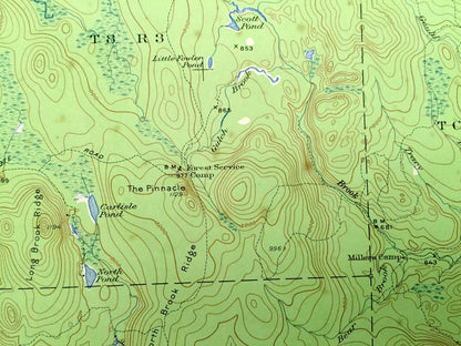 Antique Howe Brook, Maine 1954 US Geological Survey Topographic Map – Hammond, St Croix Lake, Nine Lake, Scott Pond, Aroostook County, ME