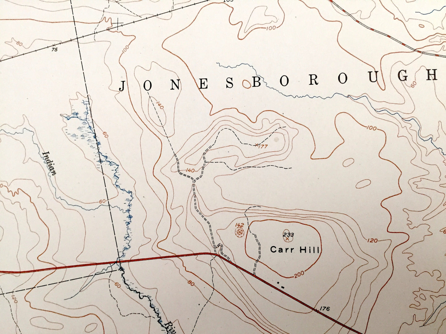 Antique Columbia Falls, Maine 1951 US Geological Survey Topographic Map – Washington County, Centerville, Jonesborough, Addison, Columbia ME