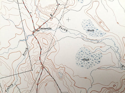 Antique Columbia Falls, Maine 1951 US Geological Survey Topographic Map – Washington County, Centerville, Jonesborough, Addison, Columbia ME