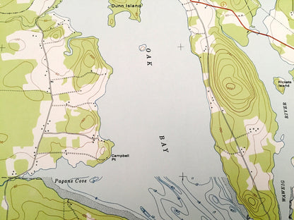 Antique Devils Head, Maine 1949 US Geological Survey Topographic Map – Washington County, Calais, ME, Charlotte County, New Brunswick